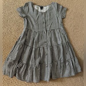 Art Class Black and White Ruffled Tiered Sundress